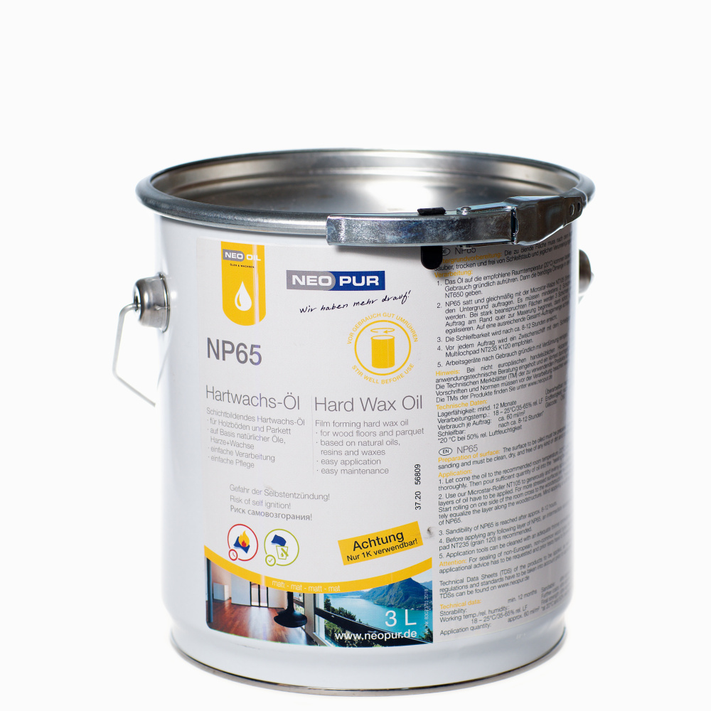 Масло-воск Neopur Hard Wax Oil матовое (3 л) с эффектом поджига